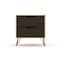 Manhattan Comfort Rockefeller 2.0 Nightstand, Nature and Textured Grey 102GMC7 - alternate 1